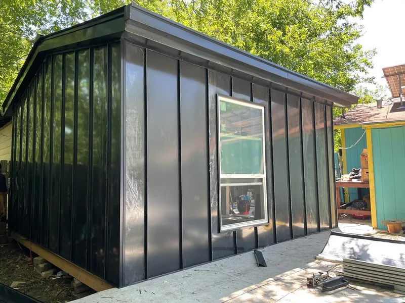 Black standing seam metal wall panels for Metal Roof Installation in Brooklyn